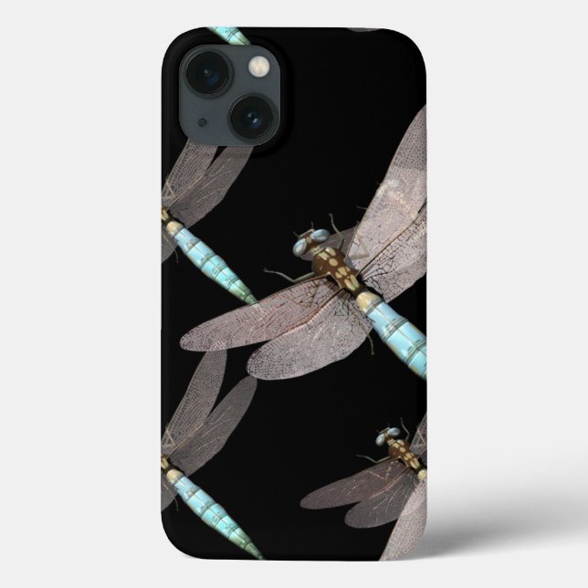 Dragonfly Air Force on Black Design Case-Mate iPhone Case (Back)