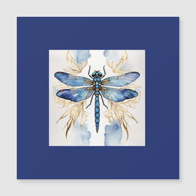 Dragonfly Alcohol Ink  Magnetic Invitation (Front)