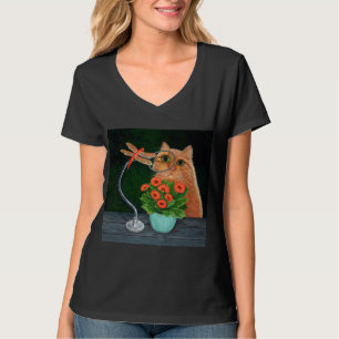 Dragonfly and Cat T-Shirt
