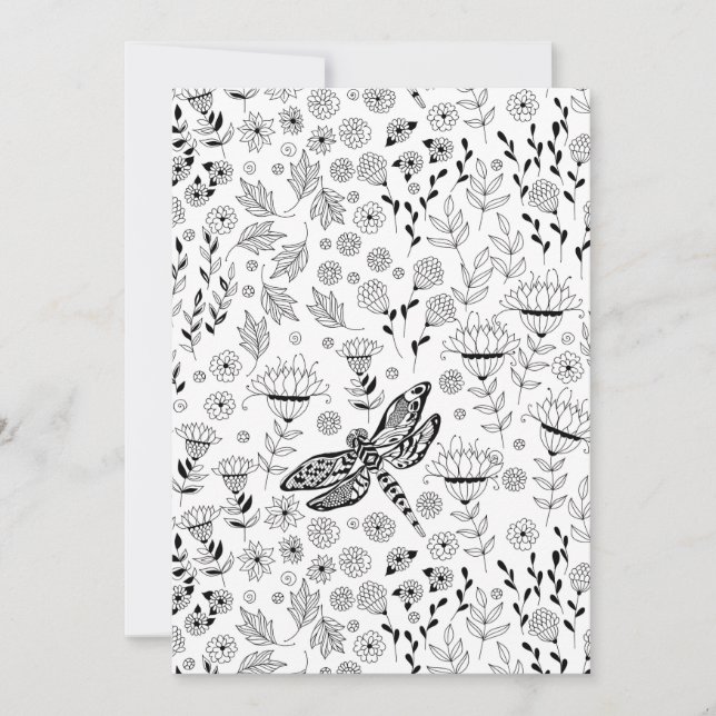 Dragonfly and flowers (Front)