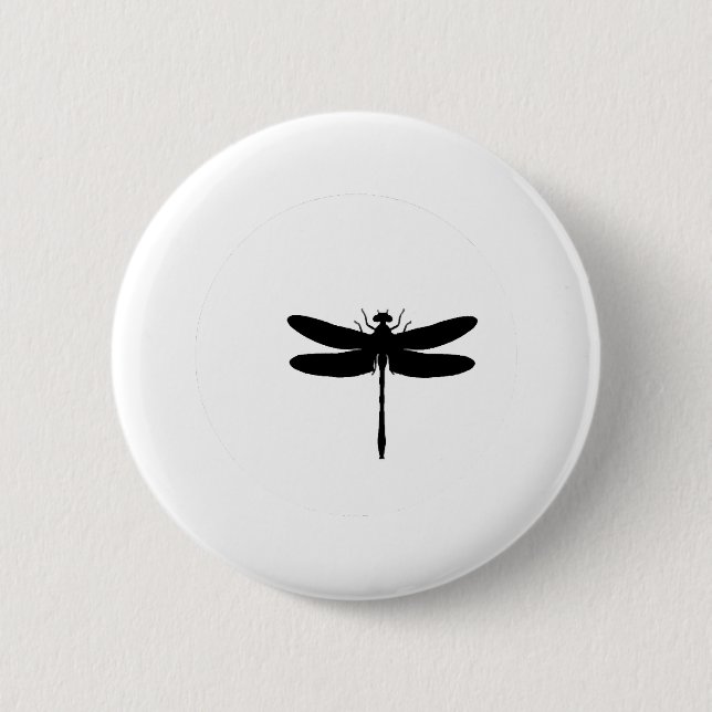 Dragonfly and Moon TSHIRT 6 Cm Round Badge (Front)