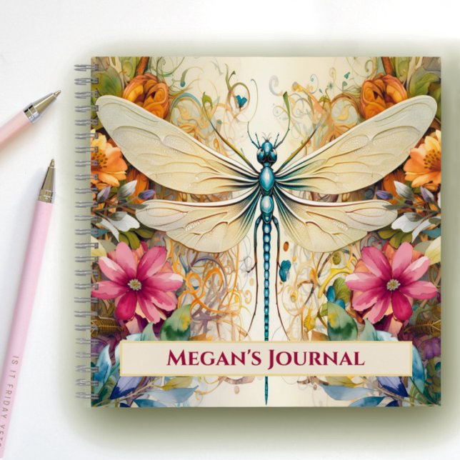 Dragonfly And Wild Flowers  Notebook (Creator Uploaded)