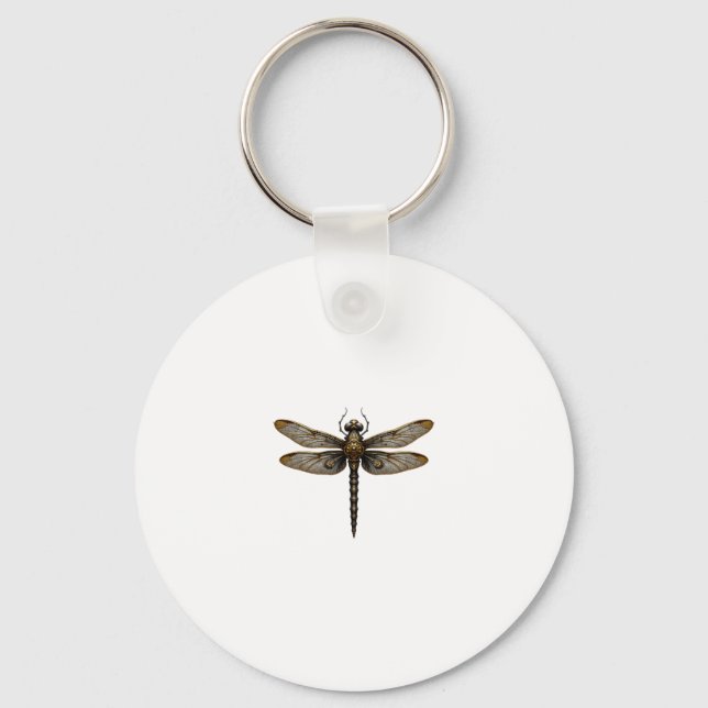 Dragonfly Animal Art Graphic Dragonfly (2) Key Ring (Front)