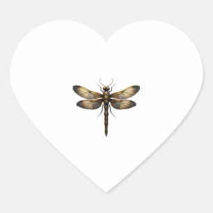 Dragonfly Animal Art Graphic Dragonfly (4) Heart Sticker