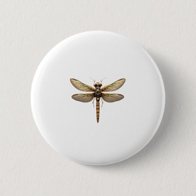 Dragonfly Animal Art Graphic Dragonfly 6 Cm Round Badge (Front)