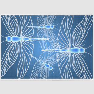 Dragonfly Aqua Dragonflies Decoupage Tissue Paper