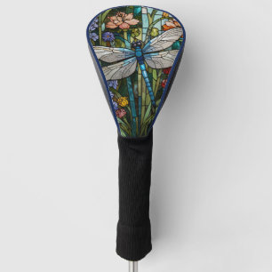 Dragonfly art boho floral botanical golf head cover