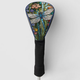 Dragonfly art boho floral botanical  golf head cover