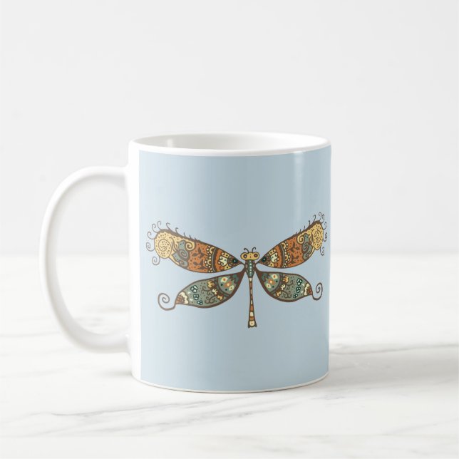 DRAGONFLY ART COFFEE MUG (Left)