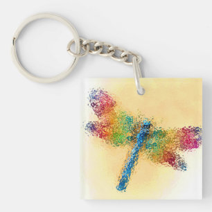 Dragonfly Art Key Ring
