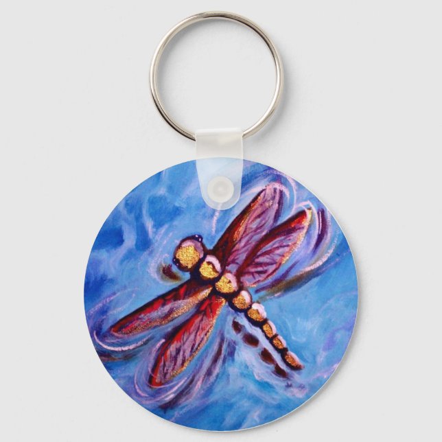 DragonFly Art~Keychain Key Ring (Front)