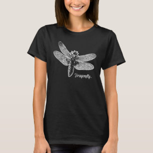 Dragonfly Art Lady Wings Flying Dragon Tee