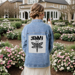DRAGONFLY ART PERSONALIZED Denim Jean Jacket