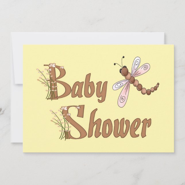 Dragonfly Baby Shower Invitation (Front)
