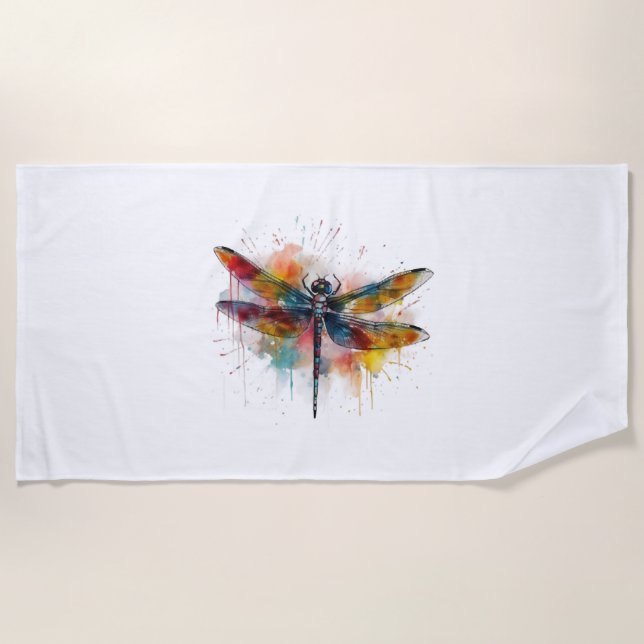 Dragonfly   beach towel (Front)