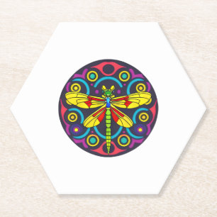 Dragonfly Beautiful, colourful, and ornate        Paper Coaster