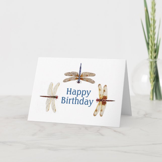 Dragonfly Birthday Card. Card (Front)