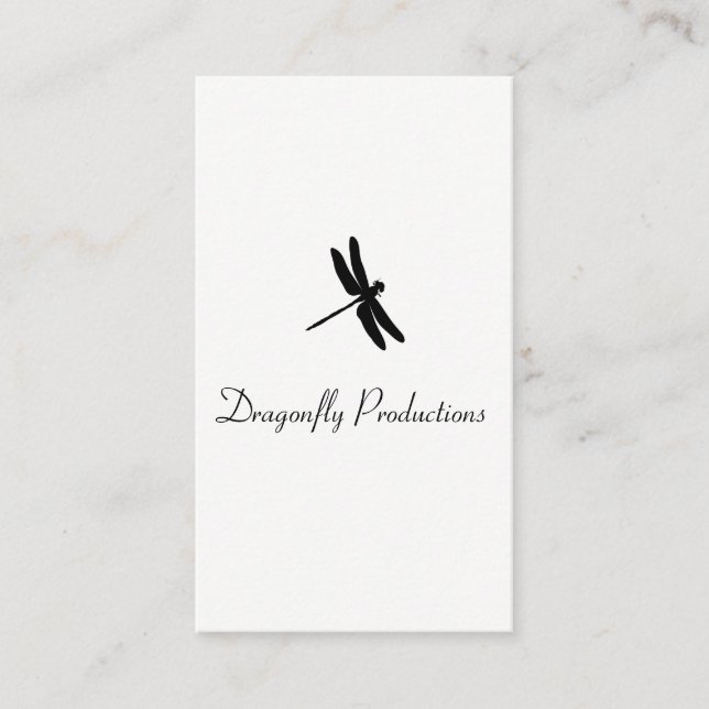 Dragonfly (black) business card (Front)