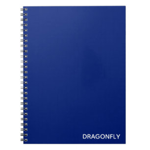 Dragonfly blue colour name notebook