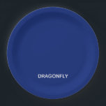 Dragonfly blue colour name paper plate<br><div class="desc">Dragonfly blue colour name</div>