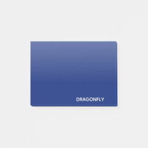 Dragonfly blue colour name post-it notes