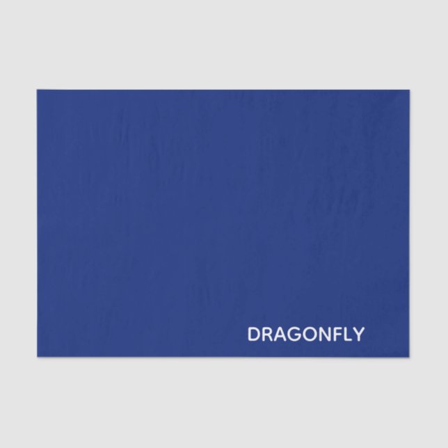 Dragonfly blue colour name tissue paper (Front)