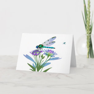 Dragonfly: Blues and Purple Card