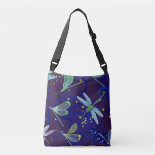 Dragonfly Blues Crossbody Bag