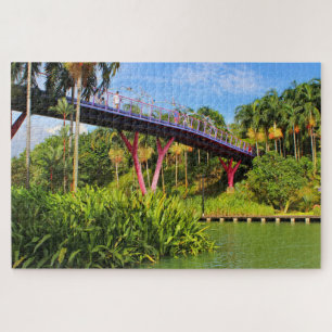 Dragonfly Bridge and lake, Singapore Jigsaw Puzzle
