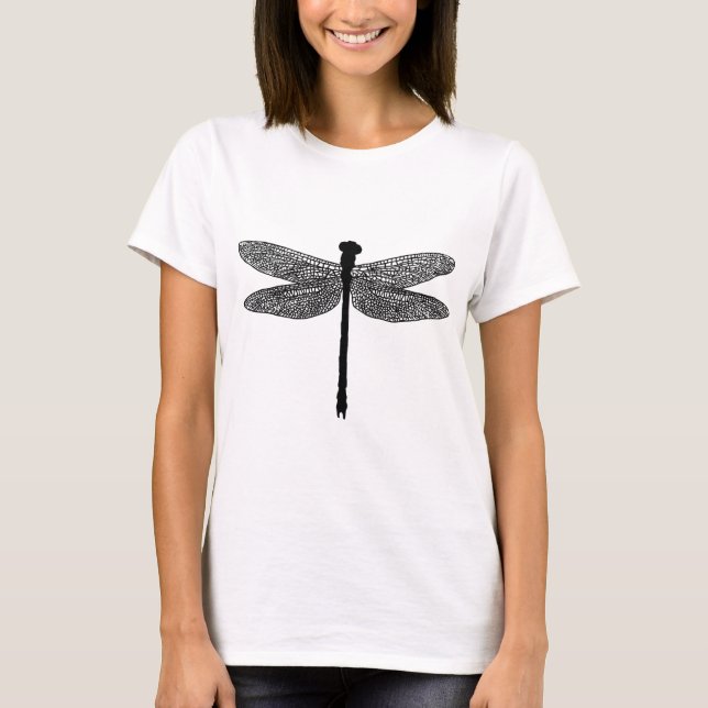 dragonfly Bug Insect Silhouette art T-Shirt (Front)