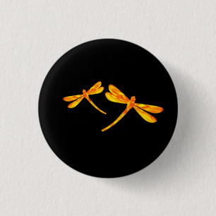 Dragonfly Button - Fire