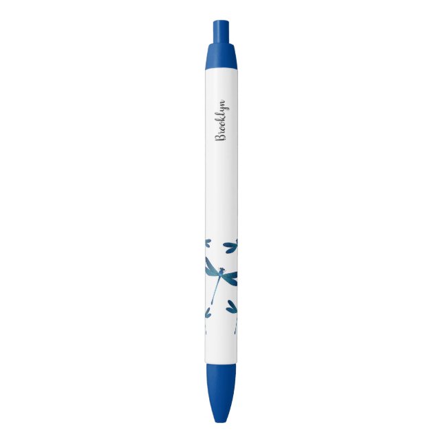 Dragonfly cartoon illustration  black ink pen (Front Vertical)