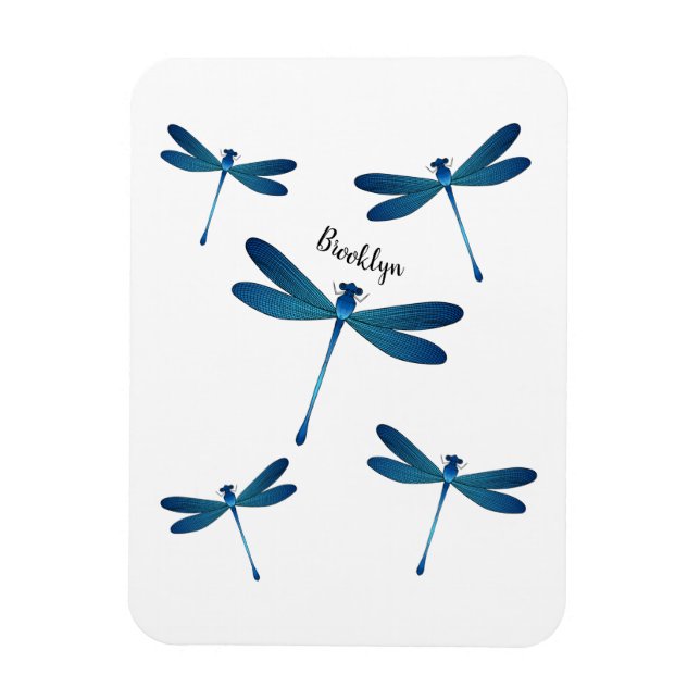 Dragonfly cartoon illustration magnet (Vertical)