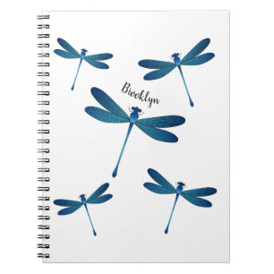 Dragonfly cartoon illustration notebook