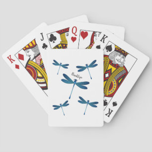 Dragonfly cartoon illustration playing cards