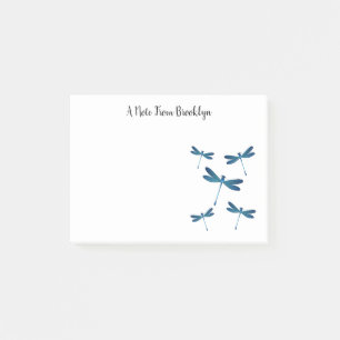 Dragonfly cartoon illustration post-it notes