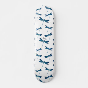 Dragonfly cartoon illustration  skateboard