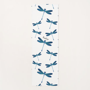 Dragonfly cartoon illustration yoga mat
