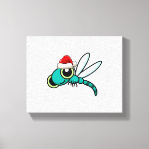 Dragonfly Christmas dragonfly Canvas Print