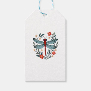 Dragonfly Christmas T-Shirt_1 (1) Gift Tags