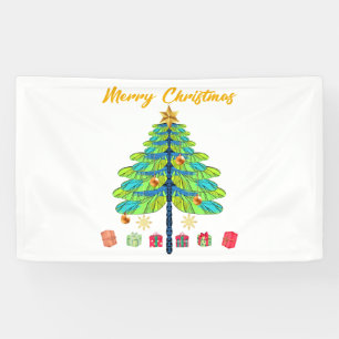 Dragonfly Christmas Tree Gift Banner
