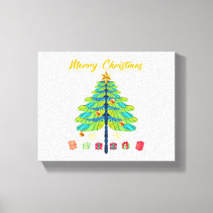 Dragonfly Christmas Tree Gift Canvas Print
