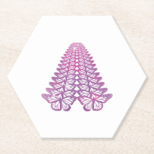 dragonfly christmas tree shirt butterfly paper coaster