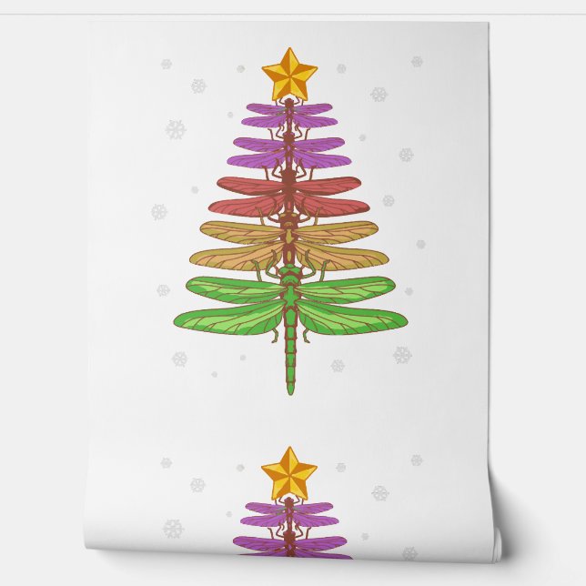 Dragonfly Christmas Tree Shirt Insect Lover Xmas C Wallpaper (Unrolling)