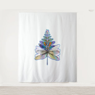 Dragonfly Christmas tree Tapestry