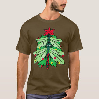 Dragonfly christmas tree Xmas Pyjamas Funny Dragon T-Shirt