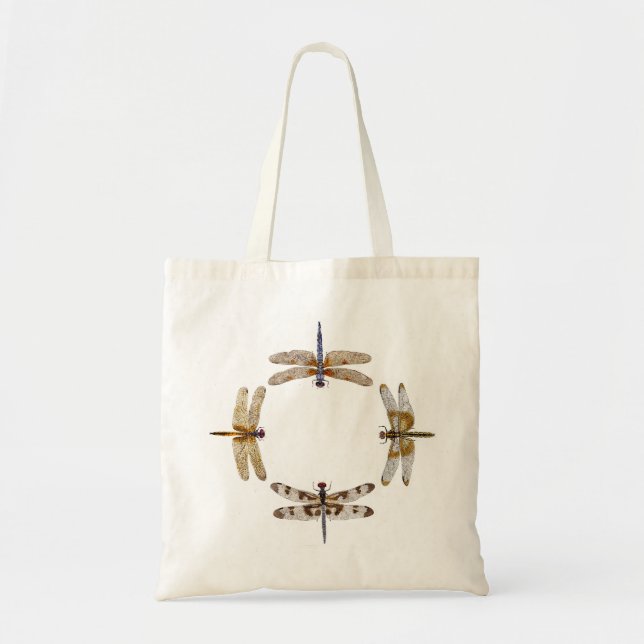 Dragonfly Circle Tote Bag (Front)