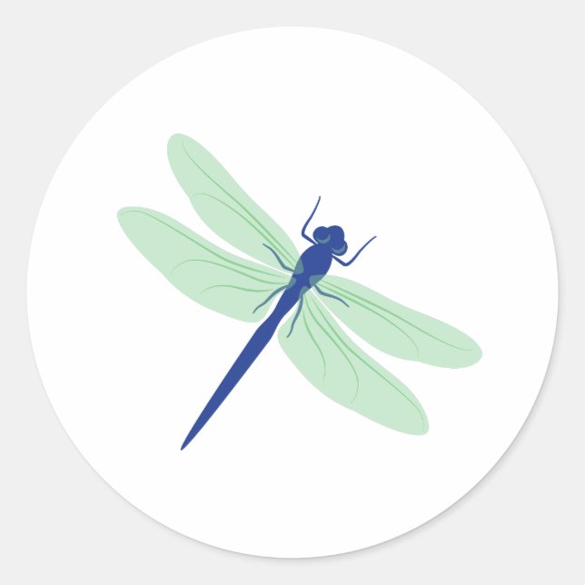 Dragonfly Classic Round Sticker (Front)