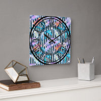 Dragonfly Clock Design Roman Numeral Numbers