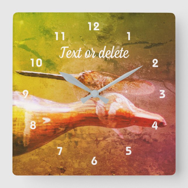 Dragonfly Co Pilot Insect Abstract Personalised Square Wall Clock (Front)